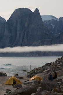 The fellows taking a break at our camp. What a view!