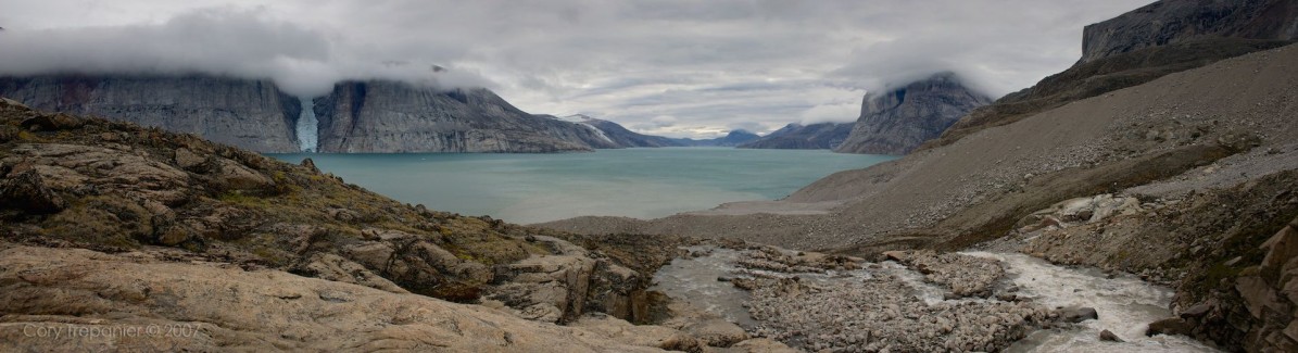 A short hike up behind camp led to panoramic view of Walker's Arm, which branches off of Sam Ford Fiord.