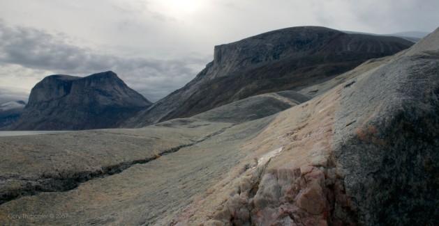 Rock within rock. A strip of quartz adds some spark and colour to the surrounding rock.