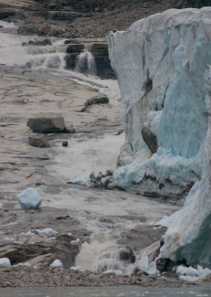 Ice and water.