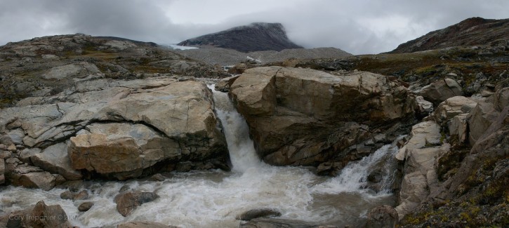 Waterfall up behind camp.